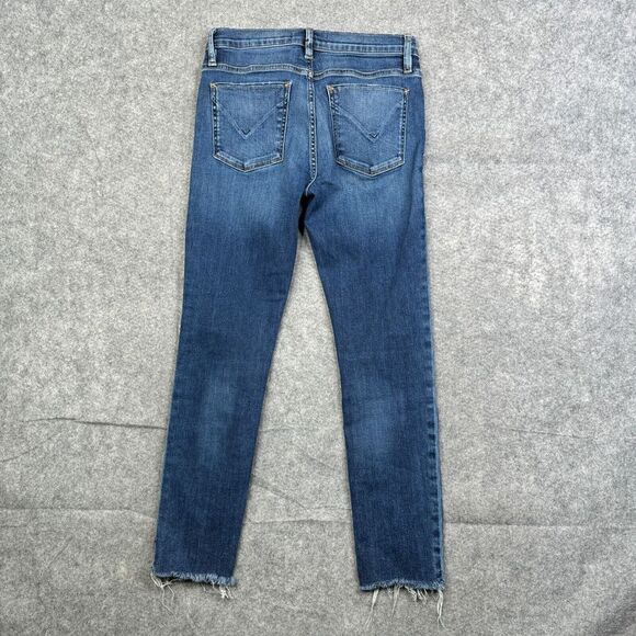 Hudson Jeans Womens Size 27 Tally Skinny Dark Wash Stretch Fray Hem - Picture 8 of 8